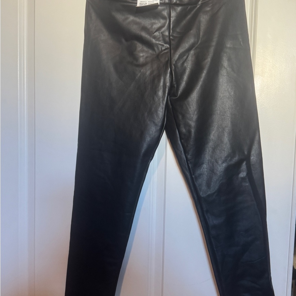 Forever 21 Black Faux Leather Leggings